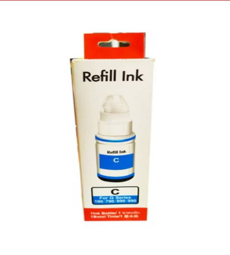 Refill Ink Bouteille de Recharge d'Encre Bleu 70 ml 490 C pour Imprimantes de série G, avec Capacité d'impression d'environ 7000 pages résistante à l'eau